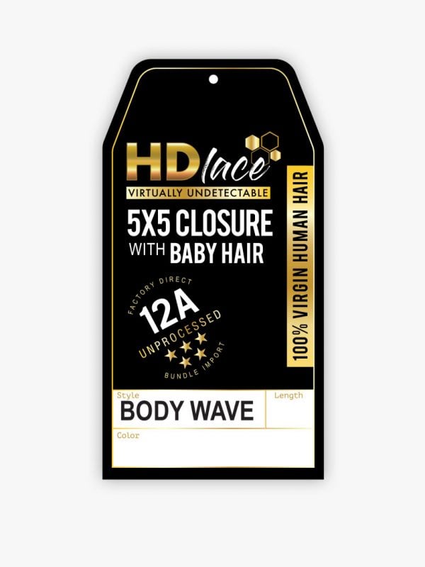 12A 5X5 HD LACE CLOSURE – BODY WAVE