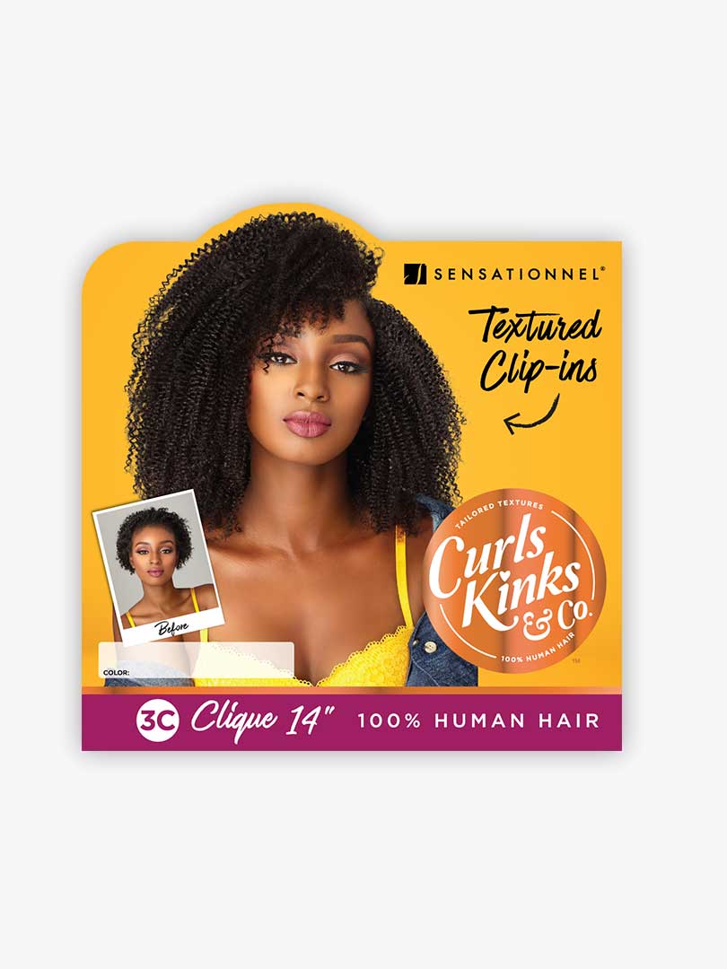 for Kinks Clip-Ins - 20 Kinky Clip in Hair Extensions - 100% Virgin Hair - Natural Hair Clip Ins - Heat Free Hair