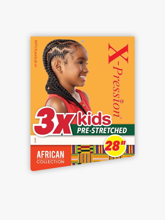 3X X-PRESSION KIDS PRE-STRETCHED BRAID 28″