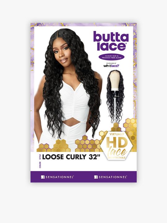 BUTTA LACE HUMAN HAIR BLEND LOOSE CURLY 32″