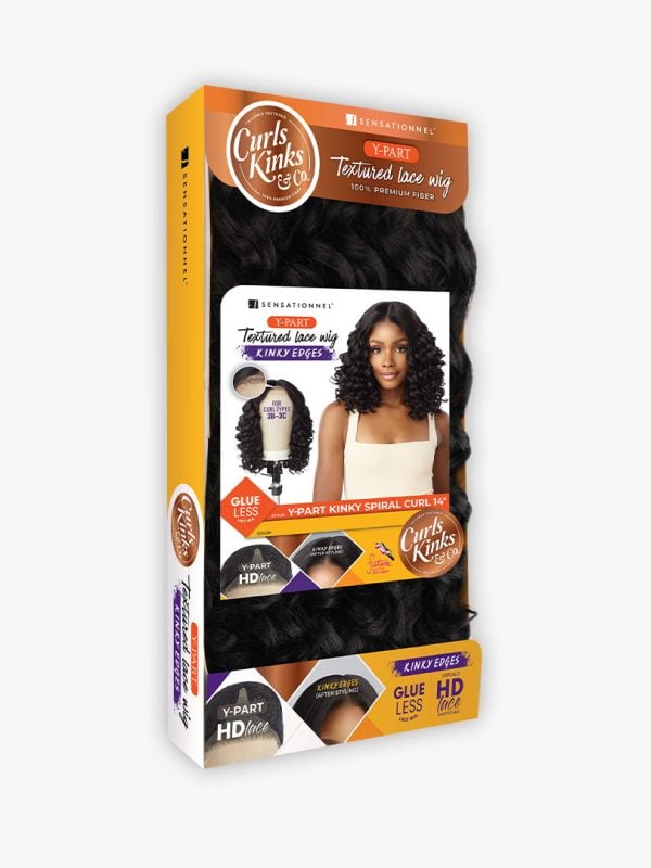 KINKY EDGES Y-PART SPIRAL CURL 14″