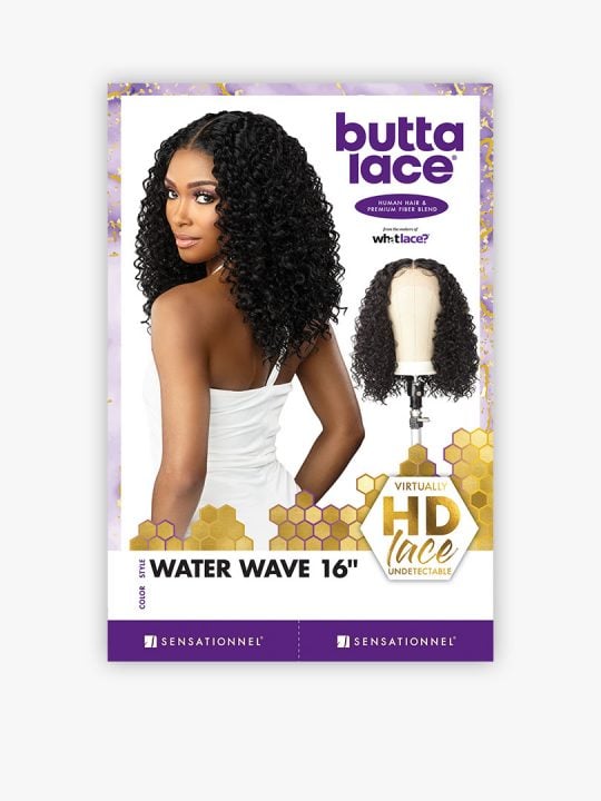 BUTTA LACE HUMAN HAIR BLEND WATER WAVE 16″